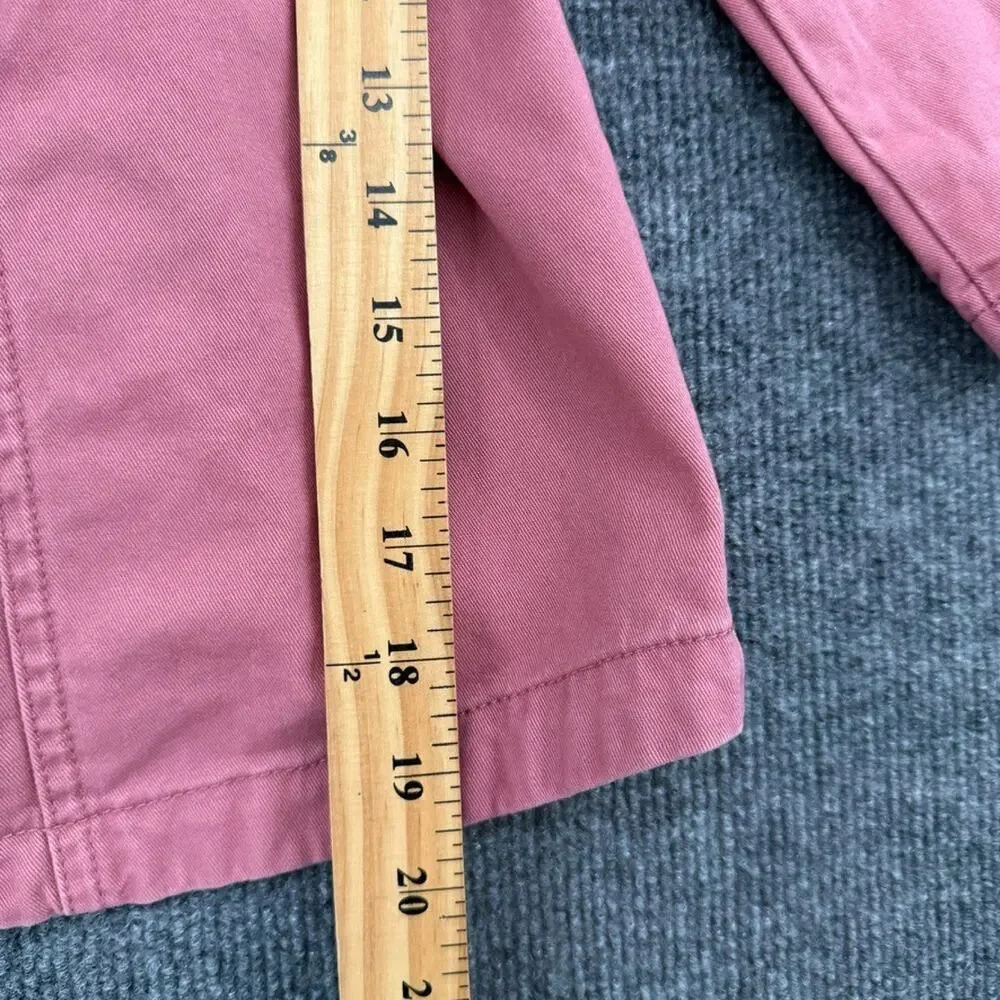 C&C California Girls Anorak Jacket Sz 4T Pink Canvas Hooded Lightweight Utility